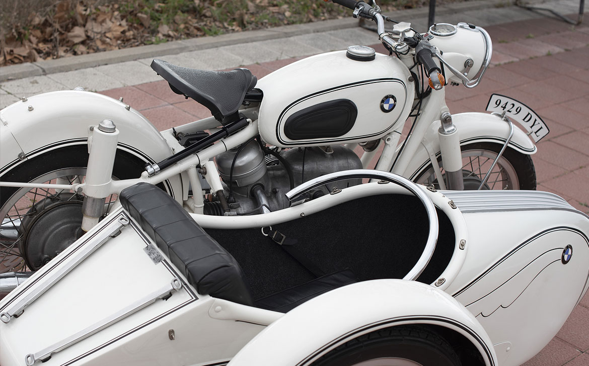 BMW R50 Sidecar blanco - 1959