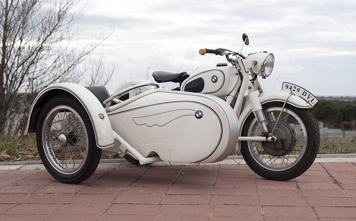 BMW R50 Sidecar blanco - 1959