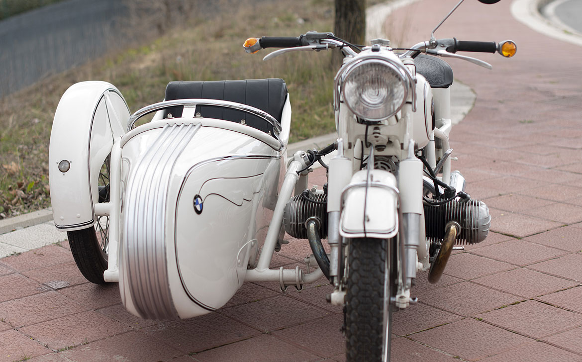 BMW R50 Sidecar blanco - 1959